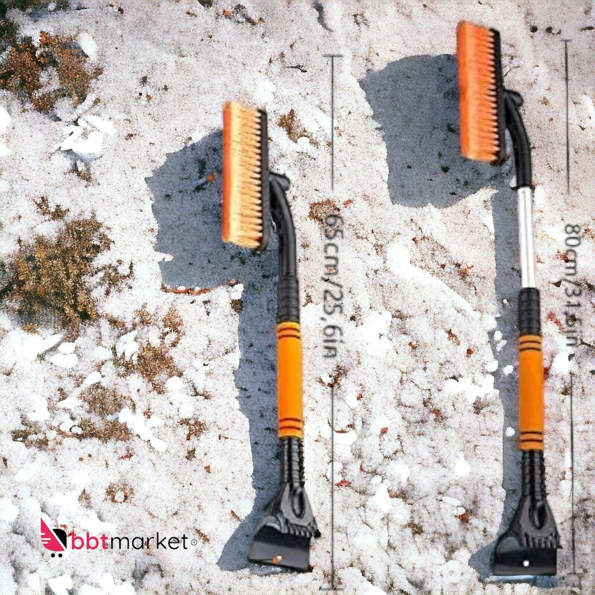 ZHSIHAI 2 in 1 Schneebesen mit Eiskratzer, Windschutzscheibe Glas buz kazıyıcı