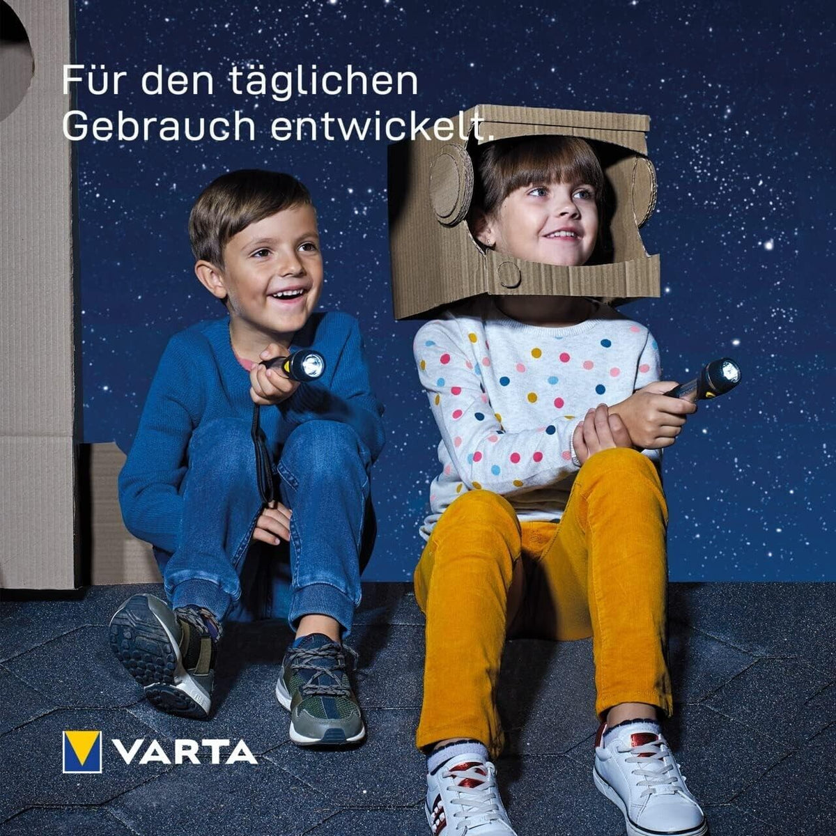 VARTA LED Taschenlampe mit 9 LEDs – 40 Lumen starke Multi-LED Leuchte