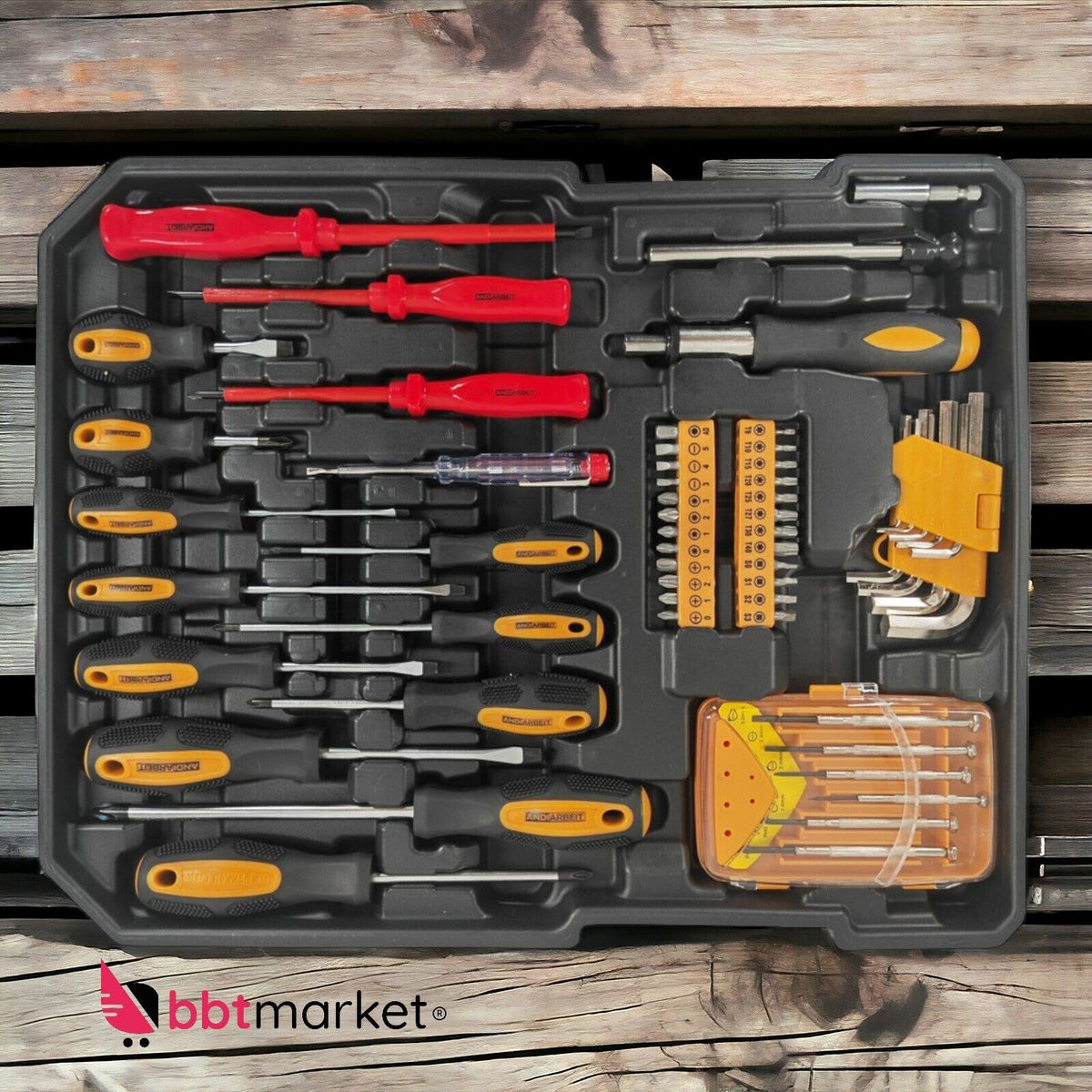 Werkzeugkoffer 1000-tlg. mit Werkzeug – rollbarer Alu Werkzeugtrolley mit 4 Ebenen für Heimwerker