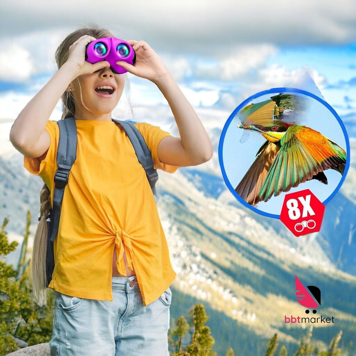 Kinder Fernglas 8x Vergrößerung – Stoßfest, Wasserdicht & Augenfreundlich