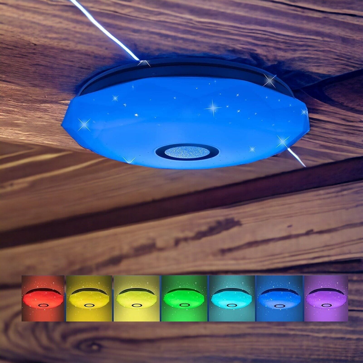 LED Deckenleuchte 24W RGB Dimmbar mit Fernbedienung – Deckenlampe 34 cm für Wohnzimmer, Schlafzimmer, Kinderzimmer und Küche