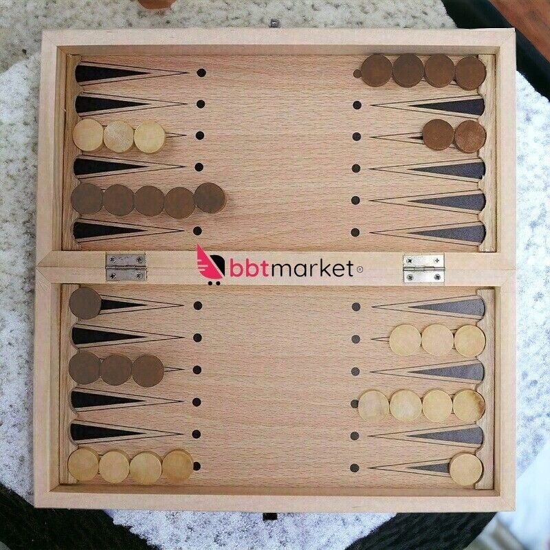 Chess game Chess with wooden chess pieces Wooden chess board Travel chess 29x29cm 