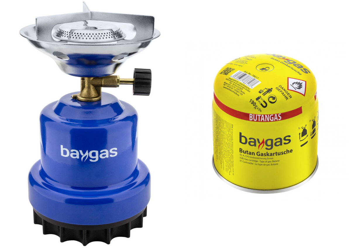 Gas Gaskartuschen Butangas 190g 330 ml Baygas Stechkartuschen Campinggas