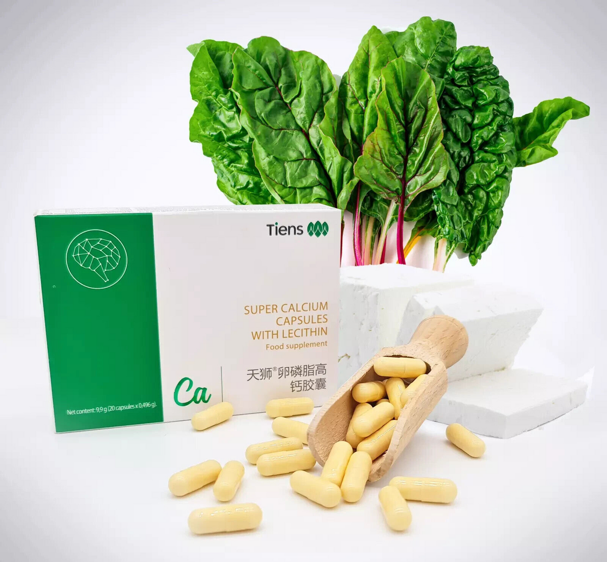 TIENS CALCIUM KAPSELN MIT LECITHIN Vitamin C, Vitamin E, Thiamin, Vitamin B12