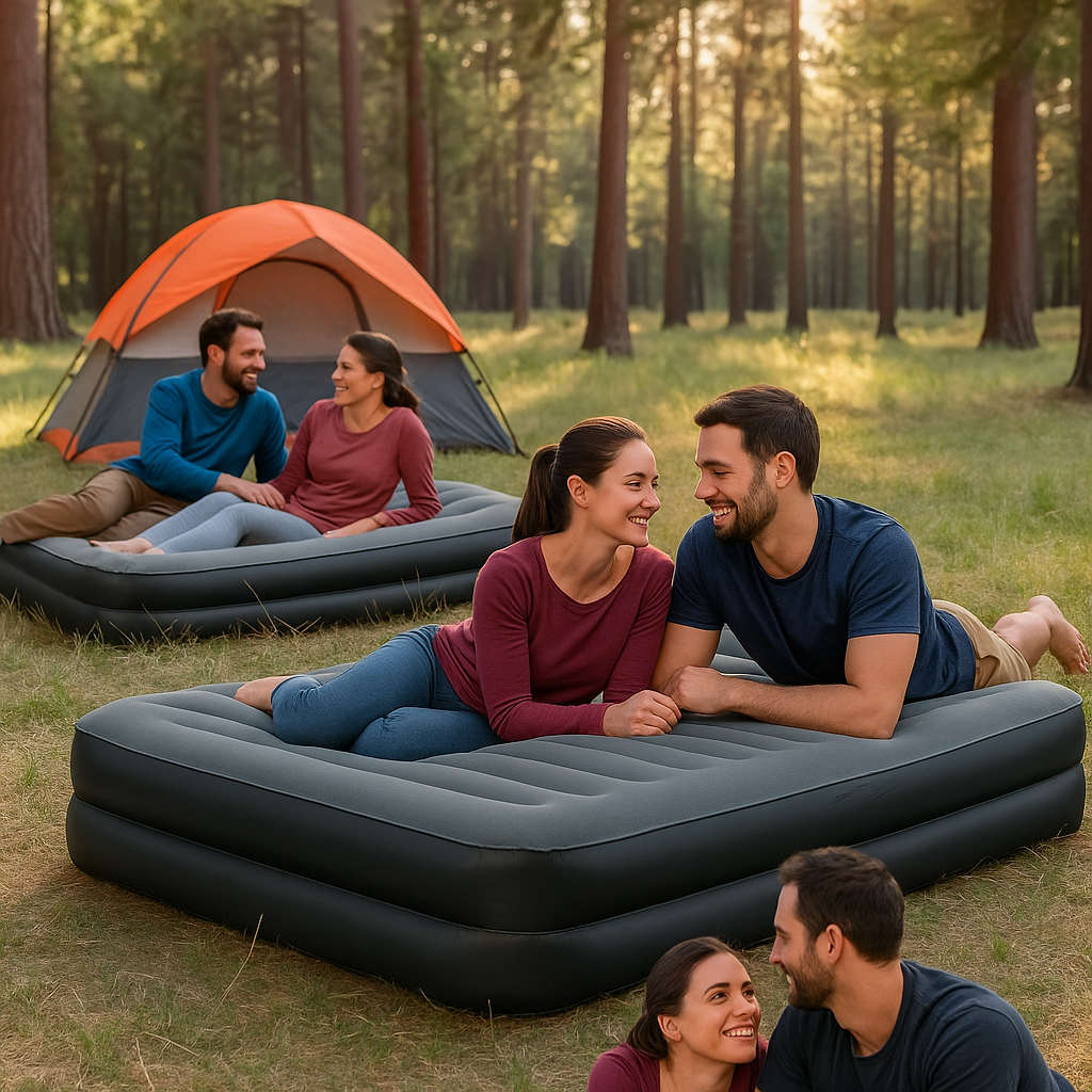 Bestway Premium Plus Luftbett 203x152x46 cm mit integrierter Elektropumpe
