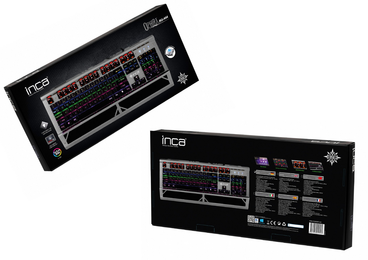 Gaming Tastatur mechanisch 104 Tasten LED Beleuchtung USB 1000Hz Anti-Ghosting
