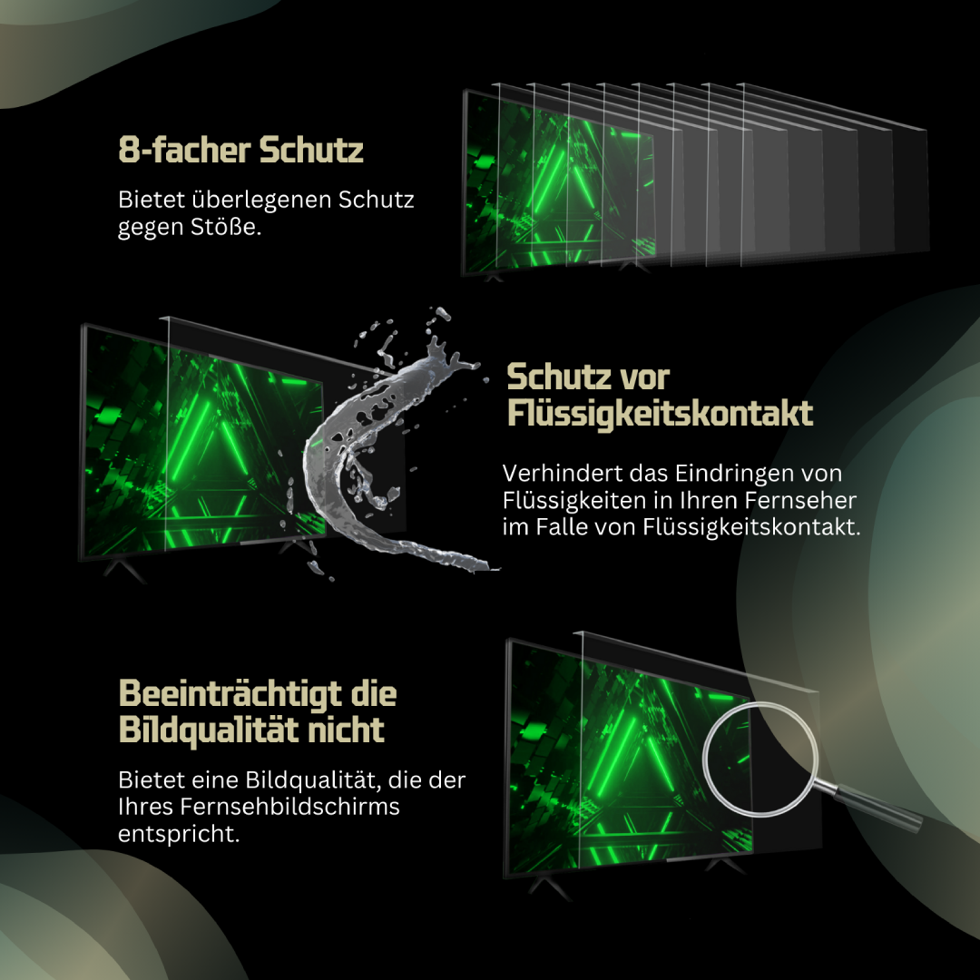 GlassZilla 85 Zoll Fernseher Schutz / TV Bildschirmschutz / Displayschutz /  TVs
