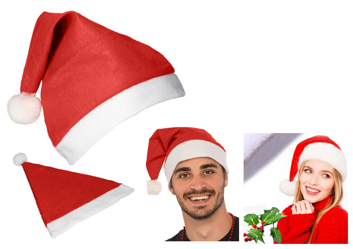Weihnachtsmütze rot - unisex Größe - Nikolausmütze rot- für Weihnachten