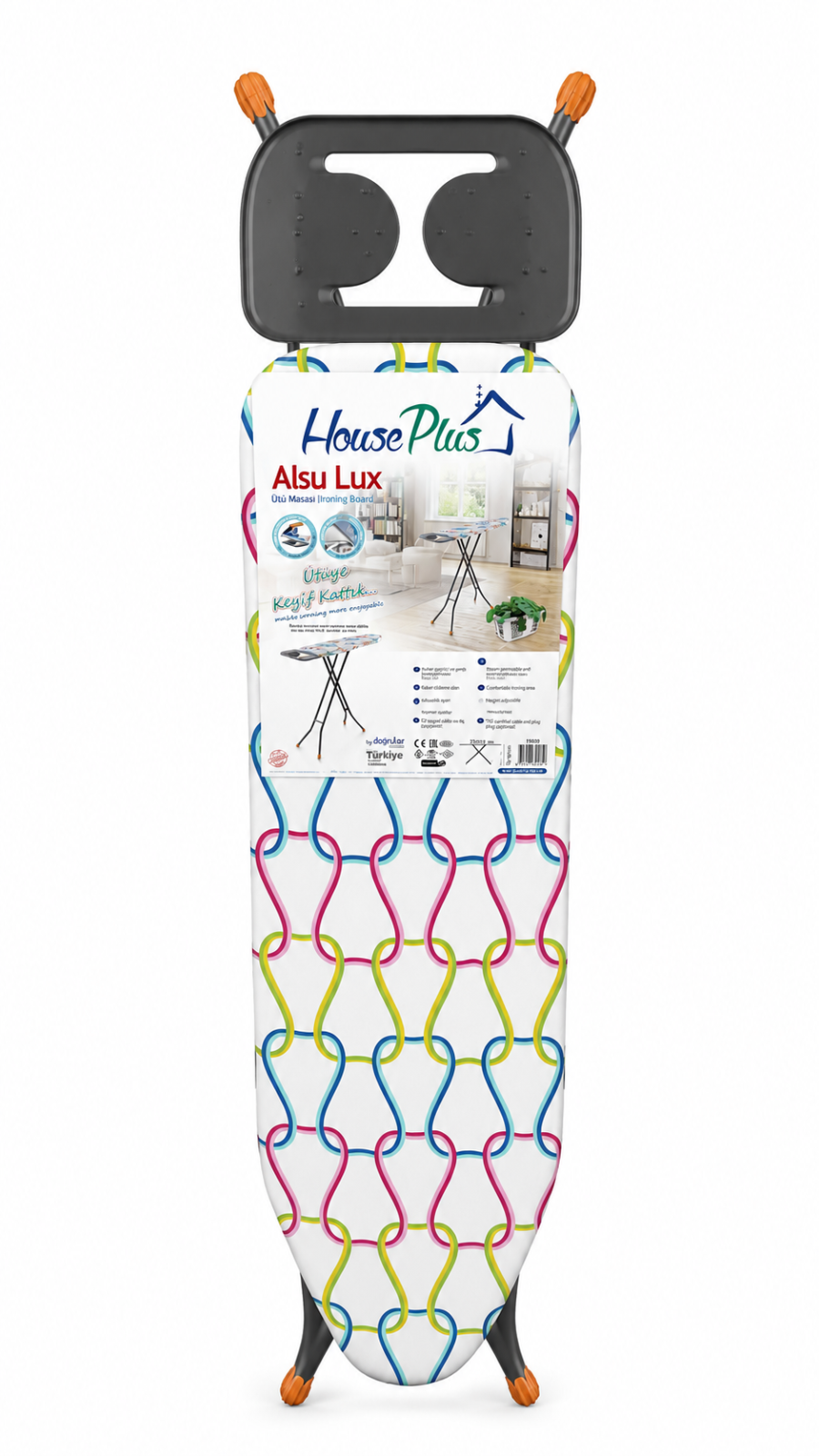 ALSU Dampfbügelbrett höhenverstellbar 105x30cm Bügelbrett