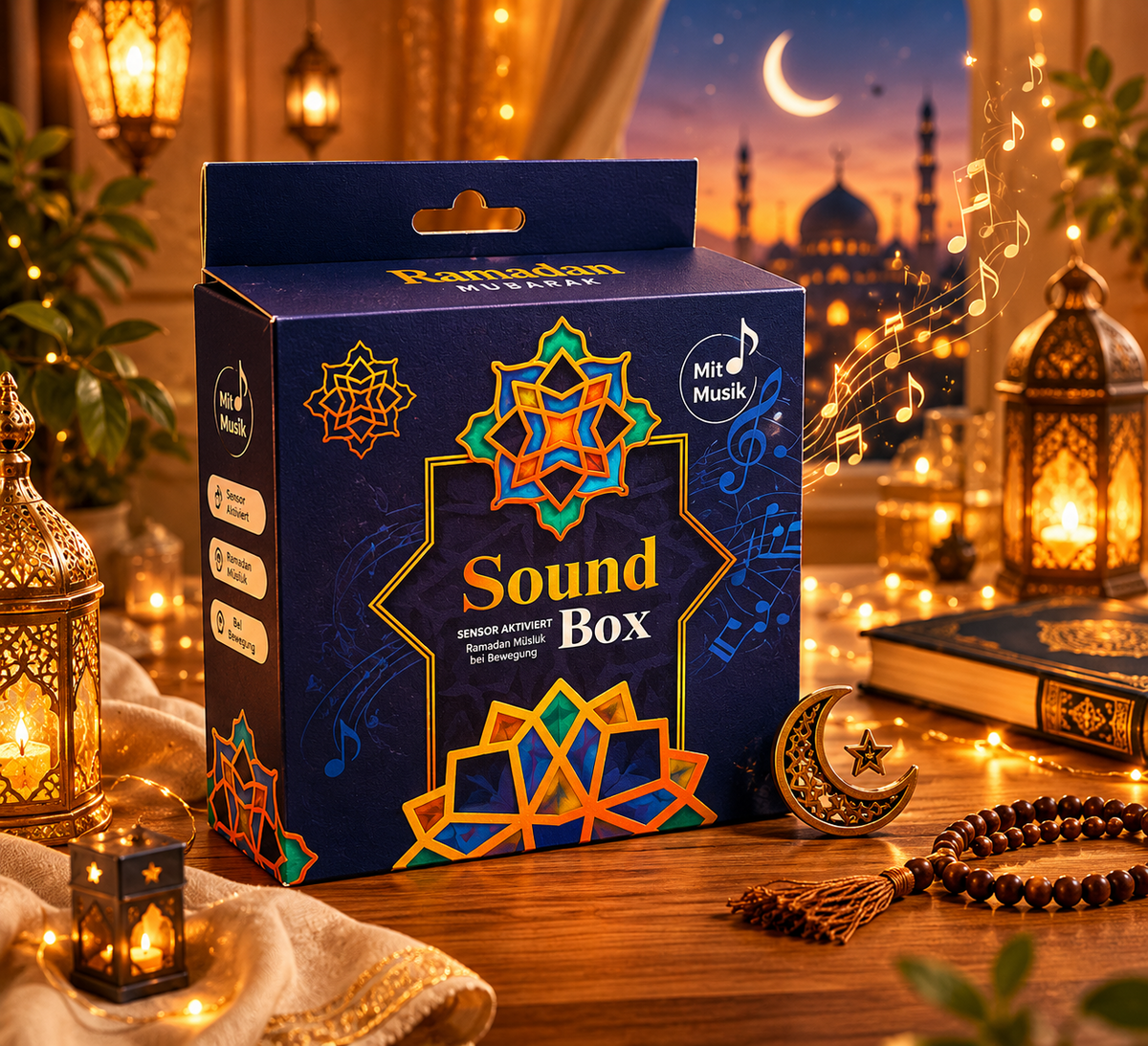 Ramadan Soundbox Bewegungssensor Islamische Deko Eid Mubarak Sound