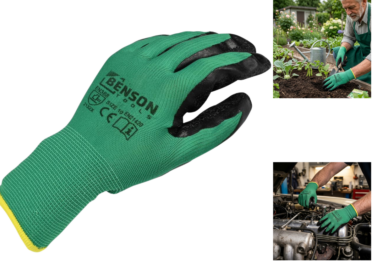 Benson Latex Arbeitshandschuhe Gr. 10 Gartenhandschuhe Montagehandschuhe
