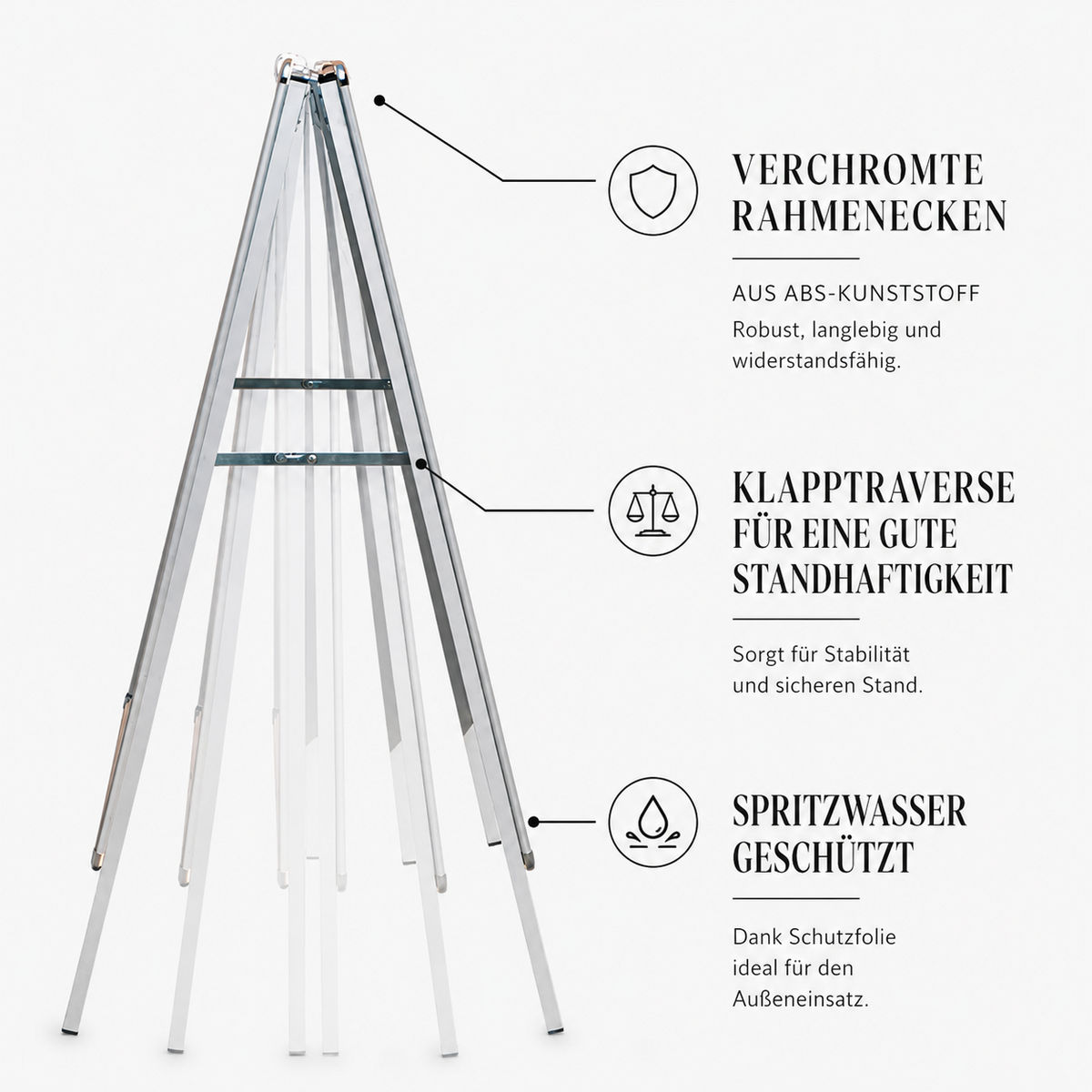 Kundenstopper DIN A1 doppelseitig Alu Werbeständer Posterständer