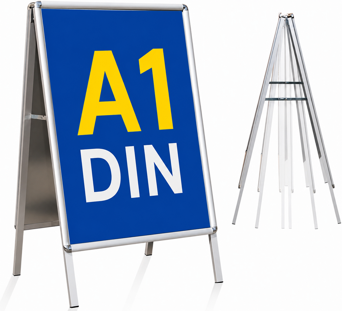 Kundenstopper DIN A1 doppelseitig Alu Werbeständer Posterständer
