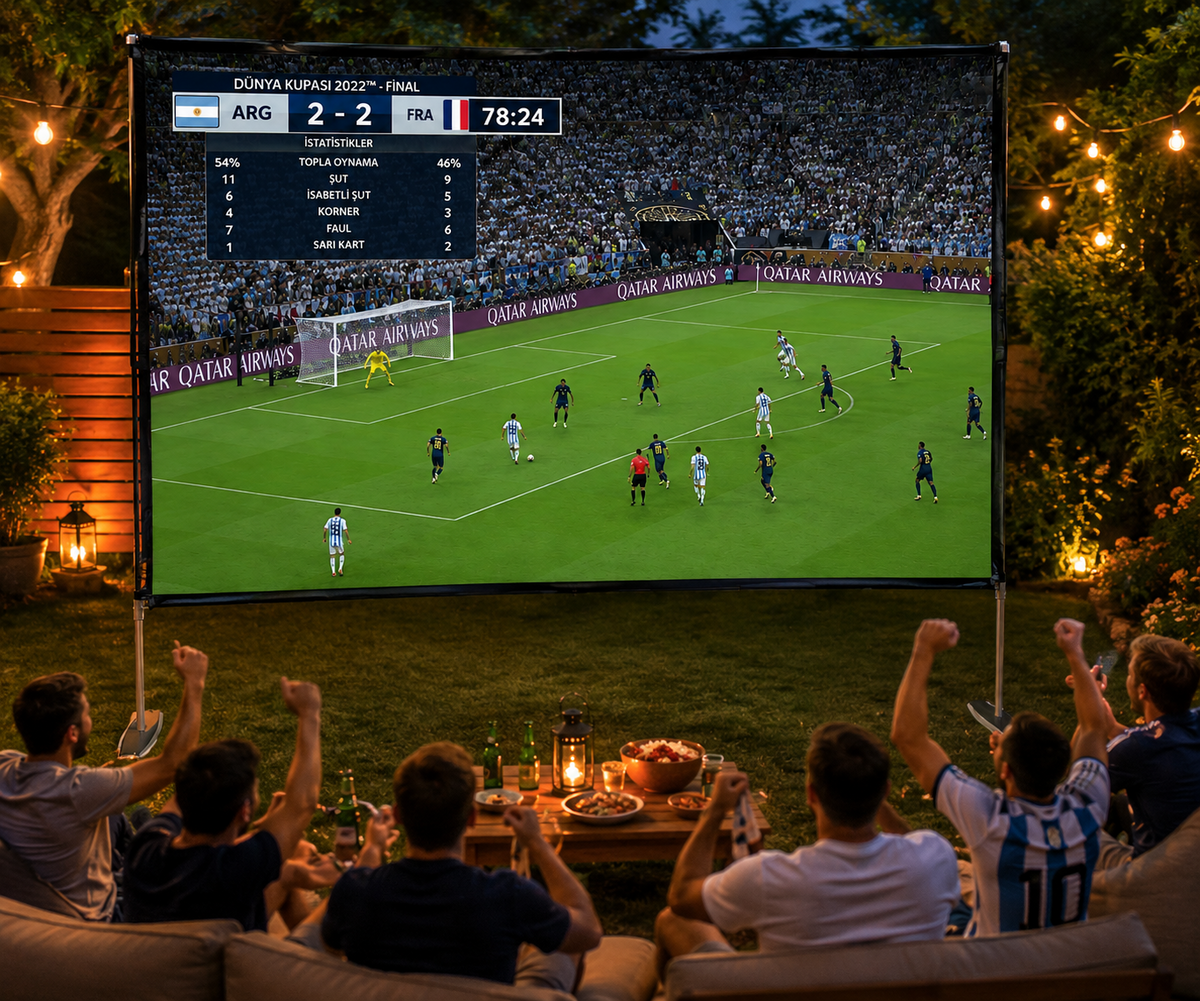 Beamer Leinwand 120 Zoll mit Ständer Tragetasche Projektor Leinwand Outdoor