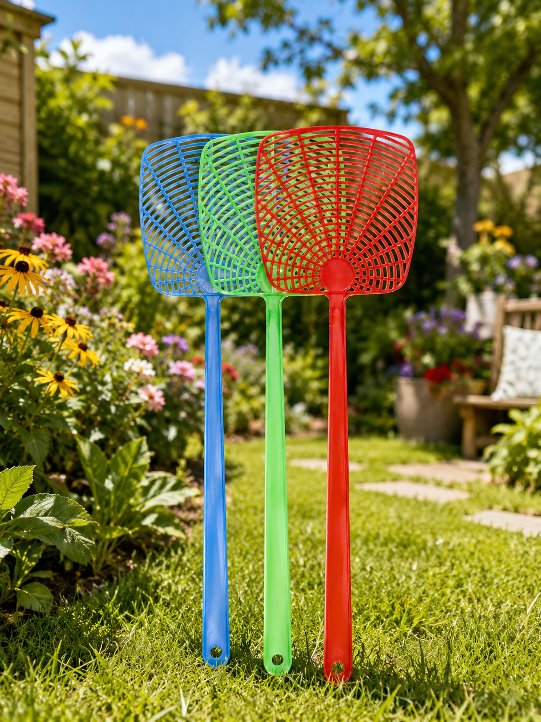 Fliegenklatsche Fliegenfänger Insektenklatsche Kunststoff Haushalt Garten