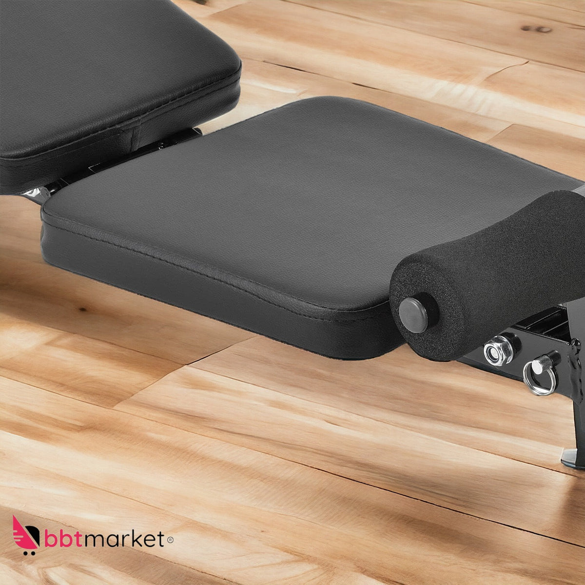 Multifunktionale Hantelbank verstellbar & klappbar – Trainingsbank mit Langhantelablage, Beincurler & Butterfly – Bauch- & Rückentrainer für Zuhause, belastbar bis 100 kg