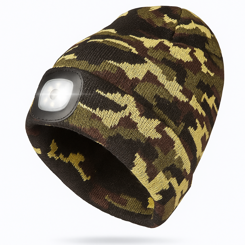 Wintermütze warme Strickmütze mit LED Licht aufladbar USB Beanie Portwest Mütze