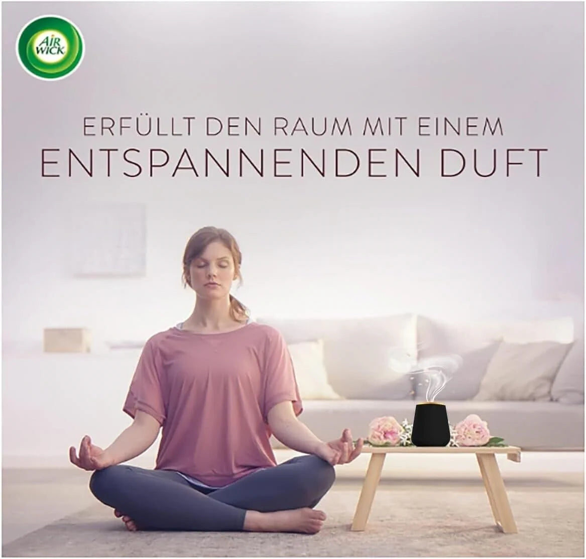 Air Wick Aroma-Öl Starter Set Lavendel – Diffuser mit 2 × 20 ml Duftöl-Nachfüllern