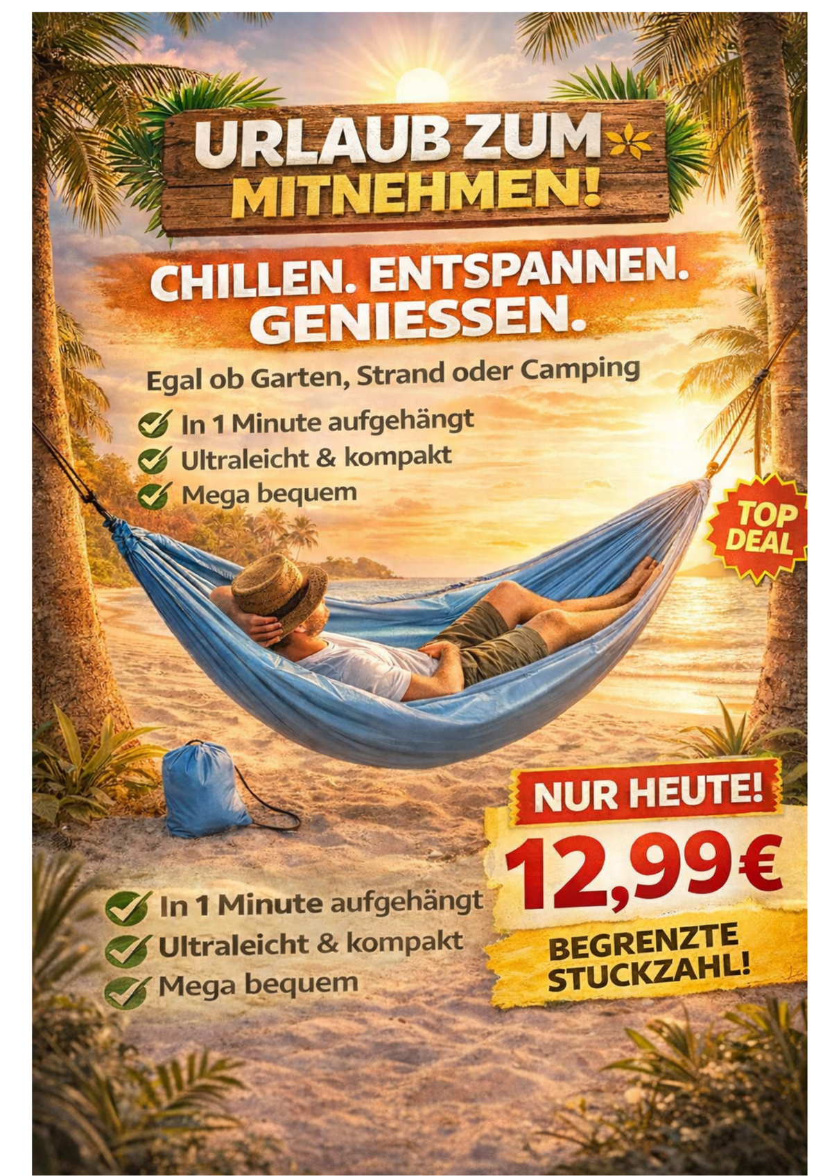 Hängematte Mehrpersone- Outdoor Camping Hängematte-Atmungsaktiv Doppelhängematte