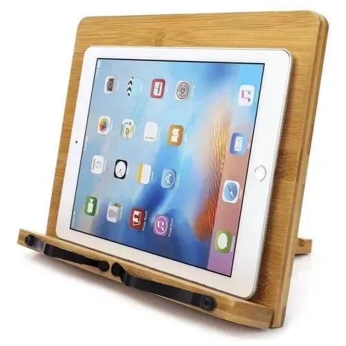 Bambus Buchständer 20 x 28 cm – verstellbarer Tablet-, Laptop- & Leseständer mit 8 Neigungsstufen