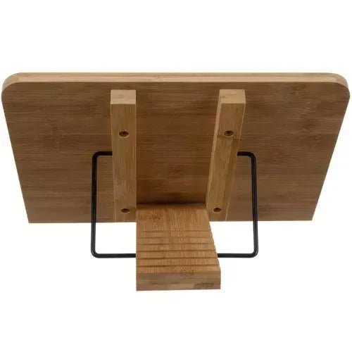 Bambus Buchständer 20 x 28 cm – verstellbarer Tablet-, Laptop- & Leseständer mit 8 Neigungsstufen