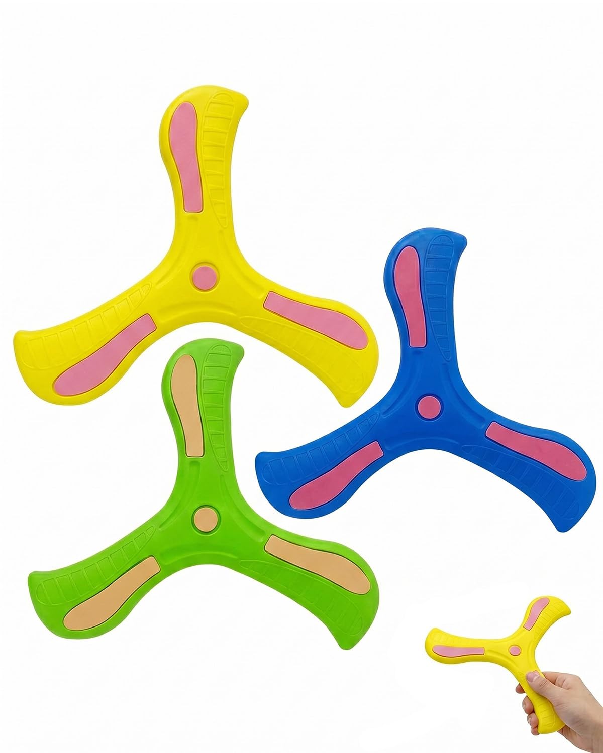 Bumerang 3er Set 24cm – Outdoor Wurfspiel für Kinder & Anfänger