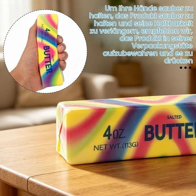 Butter Squishy | Regenbogen🌈 Knautschspielzeug Anti Stress Squeeze Toy