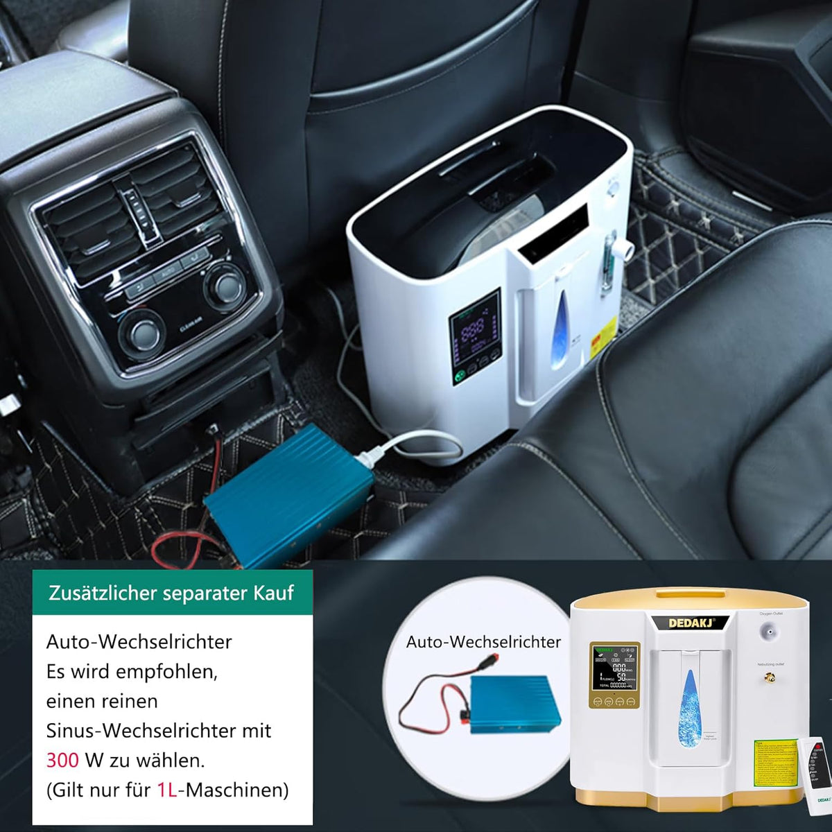 DEDAKJ Sauerstoffkonzentrator für Zuhause – 1–7 L/min einstellbar, 30–90% Sauerstoffreinheit, mit Fernbedienung & Zerstäubungsfunktion