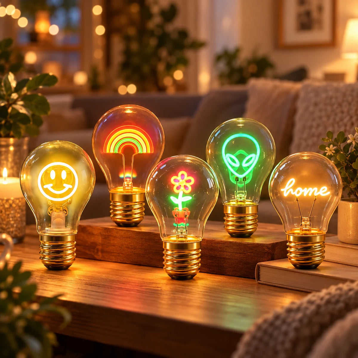 Dekoleuchte Glühbirne Akku USB-C Nachtlicht Geschenk Deko Tischlampe