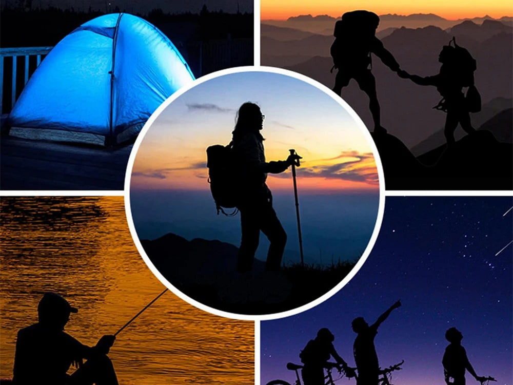 Dynamo Solar Taschenlampe mit 3 LEDs – Handkurbel Lampe mit Karabiner für Camping, Auto & Notfall