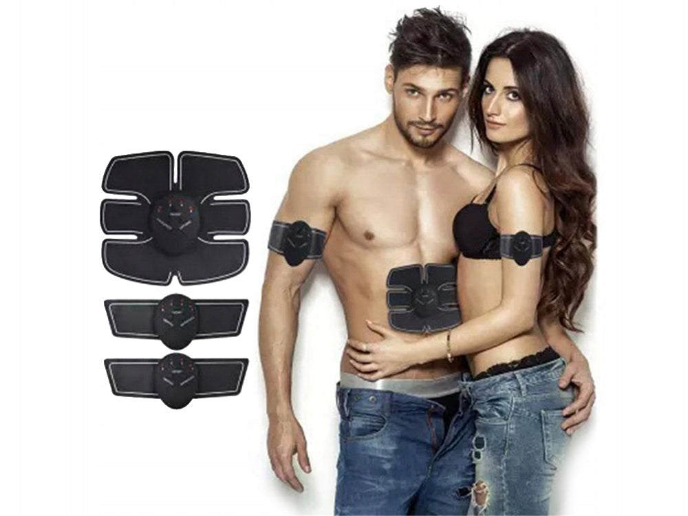 EMS Muskelstimulator 3in1 Set – Elektrostimulator für Bauch, Arme und Beine mit 6 Programmen
