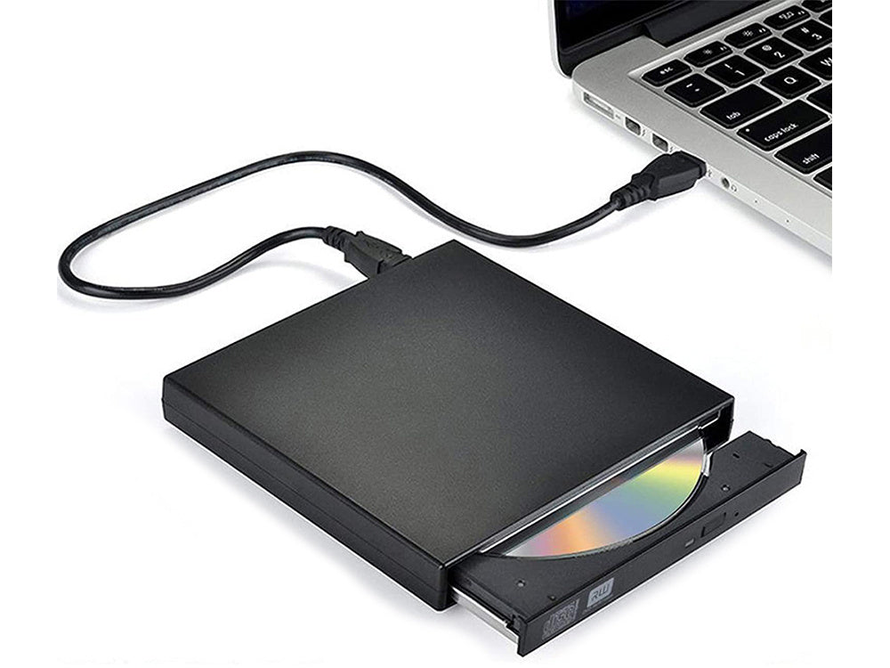 Externes USB CD DVD Laufwerk – Tragbarer Brenner & Player für PC, Laptop & Mac