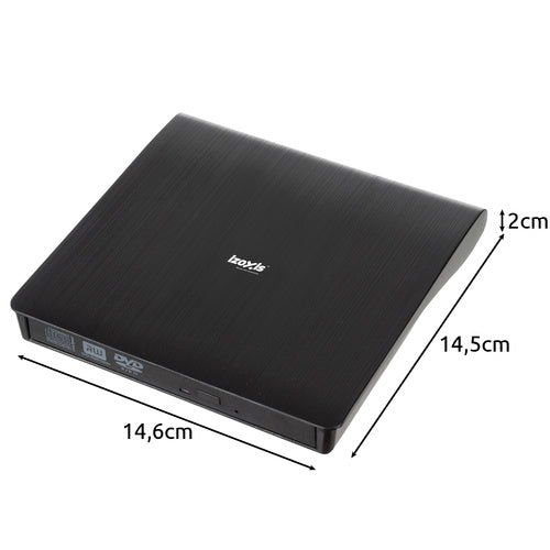Externes USB CD DVD Laufwerk – Tragbarer Brenner & Player für PC, Laptop & Mac
