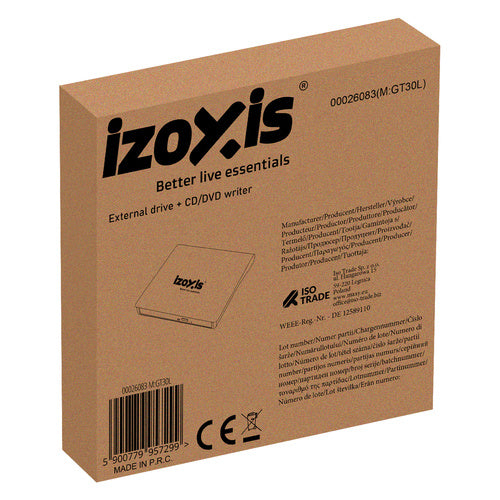 Externes USB CD DVD Laufwerk – Tragbarer Brenner & Player für PC, Laptop & Mac