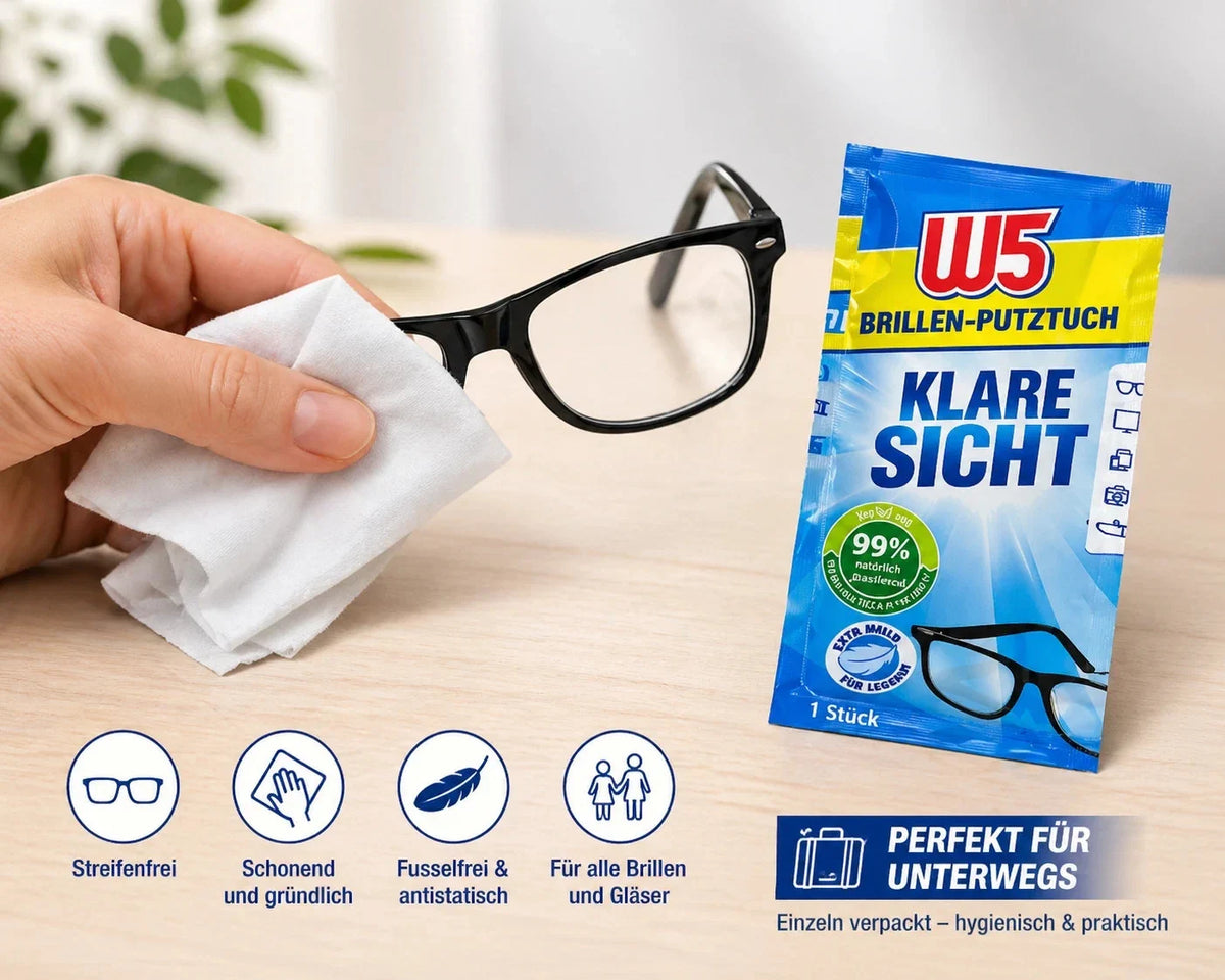 Feuchte Brillenputztücher Streifenfrei Brillentücher Display Reinigung