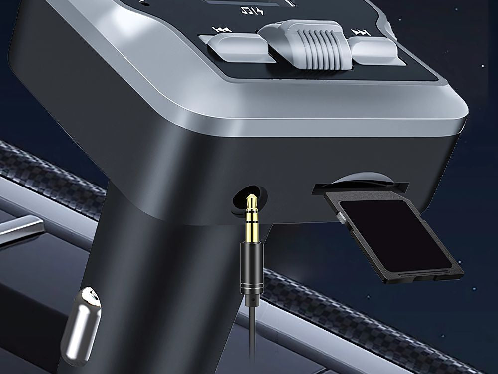 FM Transmitter Bluetooth 5.3 mit USB-C PD 30W, MP3 Player, Freisprecheinrichtung, TF-Kartenleser und Dual USB Ladefunktion für Auto 12V–24V