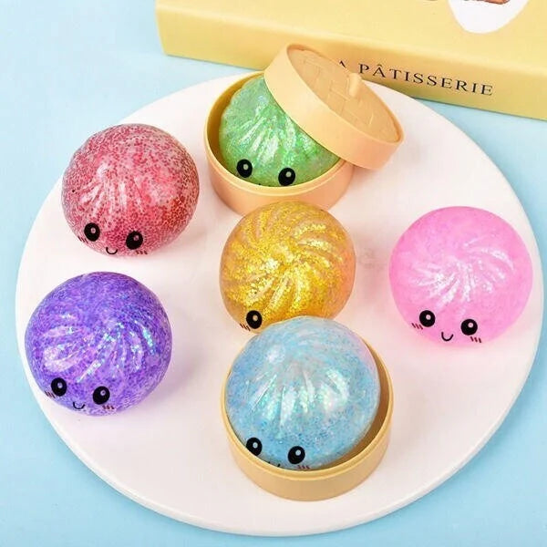 Fun Trading Dumpling Stretchy 5,3cm Glitzer Quetschspielzeug Squishy