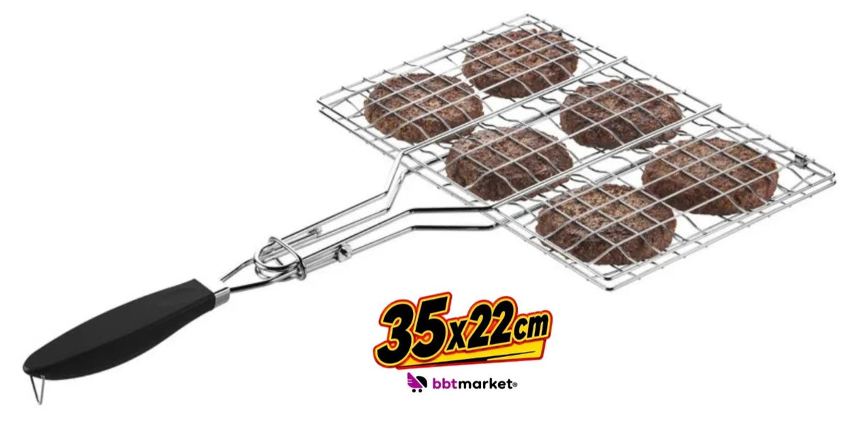 Grillkorb Edelstahl Grillguthalter Grillzubehör Gemüse Würstchen Burger BBQ