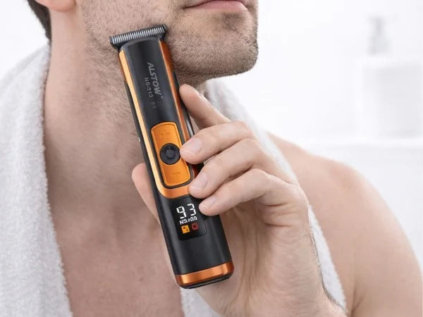 Haarschneidemaschine T-Blade mit USB-C Akku – Barttrimmer mit 4 Aufsätzen, 80 Min Laufzeit & 600 mAh Akku