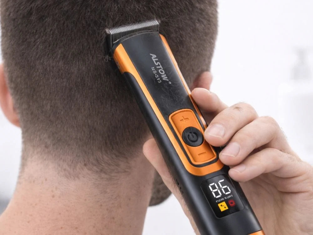 Haarschneidemaschine T-Blade mit USB-C Akku – Barttrimmer mit 4 Aufsätzen, 80 Min Laufzeit & 600 mAh Akku