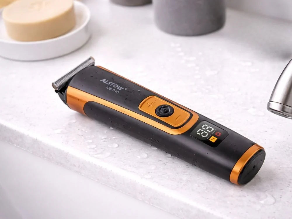 Haarschneidemaschine T-Blade mit USB-C Akku – Barttrimmer mit 4 Aufsätzen, 80 Min Laufzeit & 600 mAh Akku