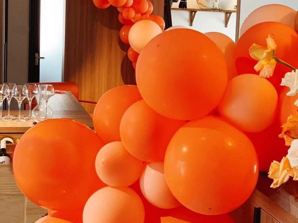 Halloween Luftballons Schwarz Orange Party Deko Ballons Girlande Set Auswahl