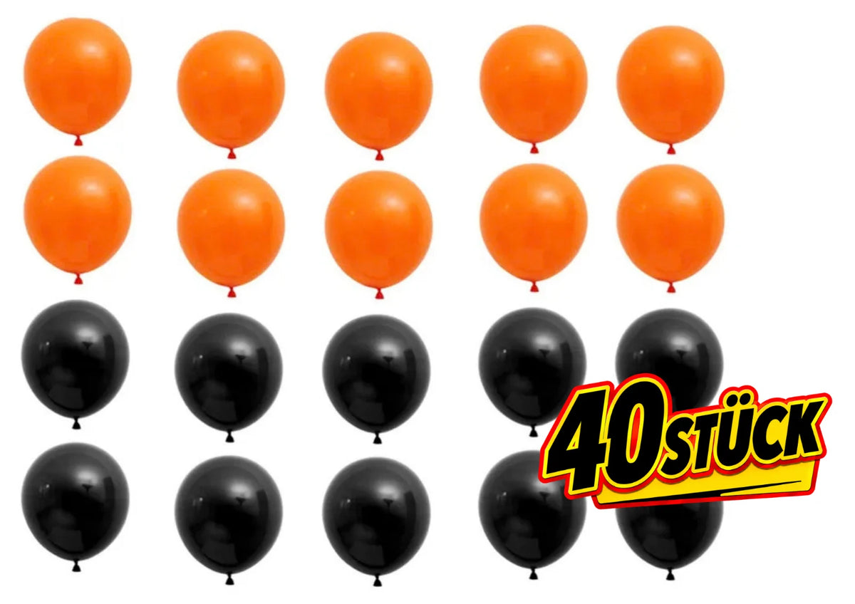 Halloween Luftballons Schwarz Orange Party Deko Ballons Girlande Set Auswahl