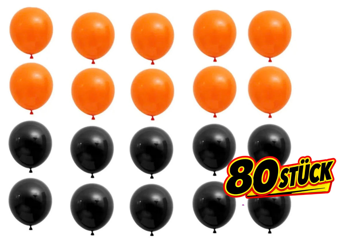 Halloween Luftballons Schwarz Orange Party Deko Ballons Girlande Set Auswahl