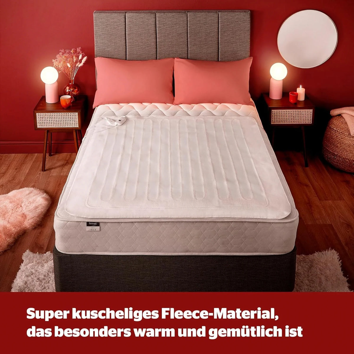 Silentnight Comfort Control Heizdecke Wärmeunterbett 150 x 80 cm – 3 Heizstufen, Schnellaufheizung & Überhitzungsschutz