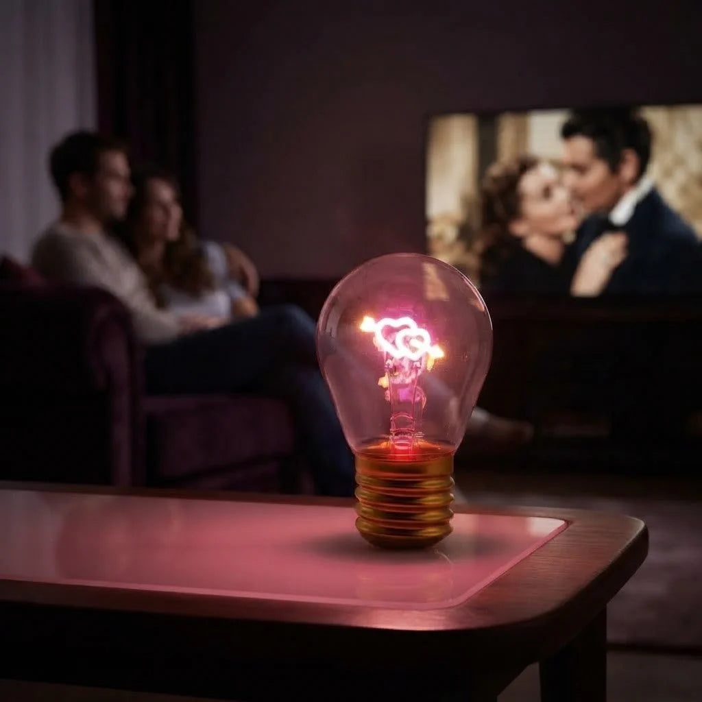 Herz Dekoleuchte Akku USB-C Nachtlicht Geschenk Valentinstag Deko Tischlampe