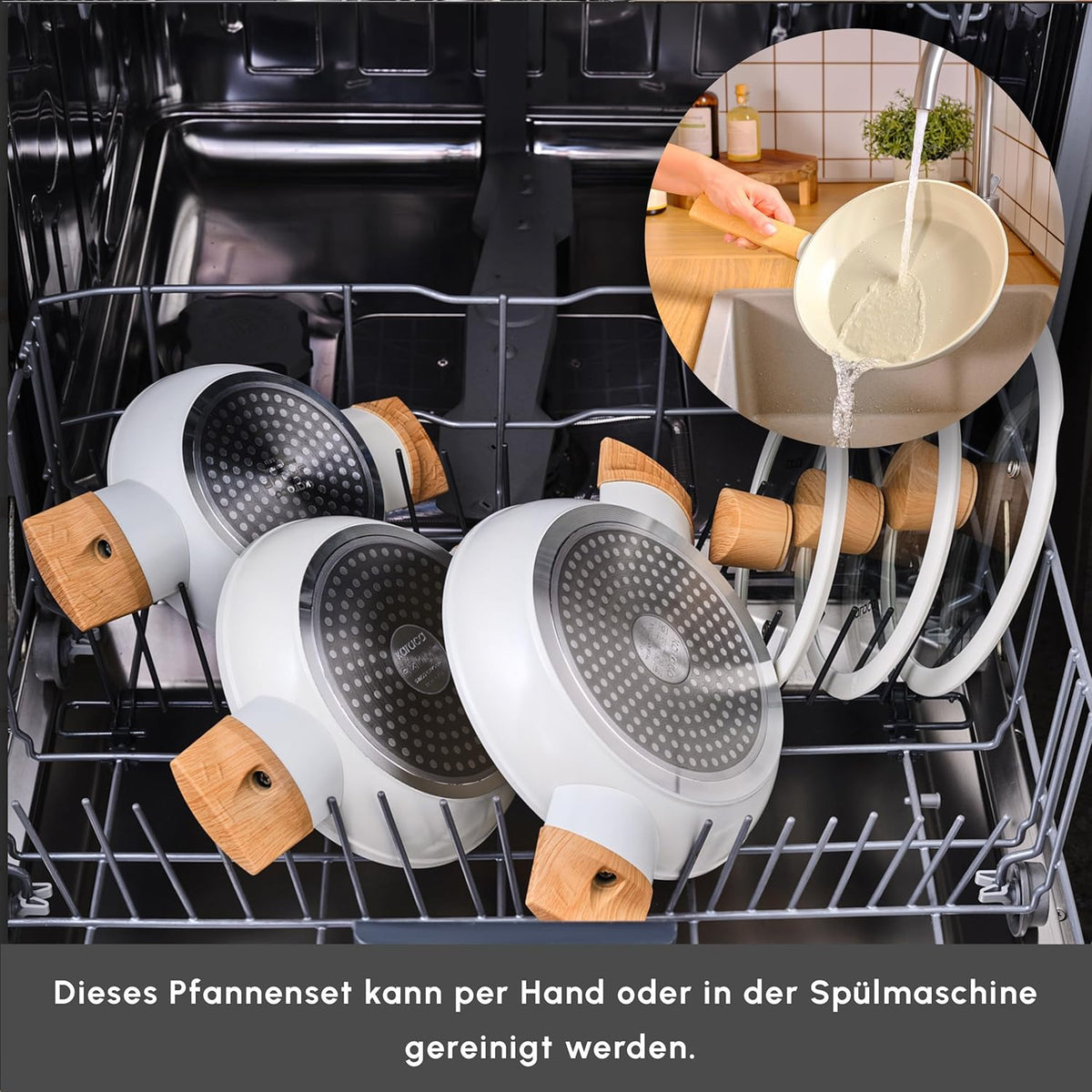 Karaca Swiss Crystal Almond Topfset 6 teilig Induktion Schmortopf Keramik
