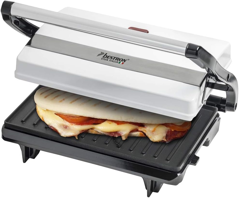 Sandwich Maker Kontaktgrill mit Auffangschale Elektrogrill Paninimaker Bestron