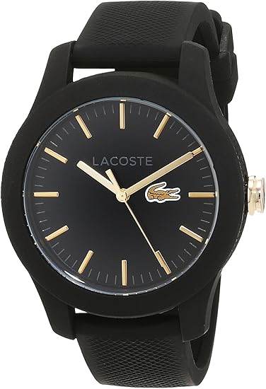 Lacoste Analog Quarzuhr für Damen mit Schwarzes Silikonarmband - NEU