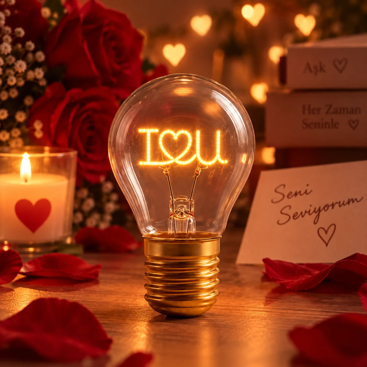 LED Deko Lampe / Glühbirne aufladbar per USB - verschiedene Motive
